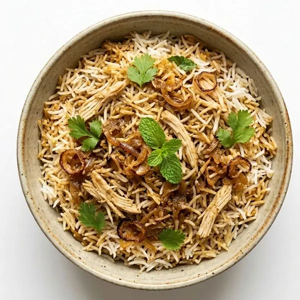 Bhatkali chicken biryani